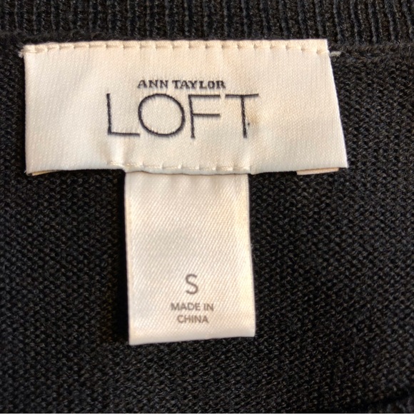 Ann Taylor Black Metalic Embroidered Cardigan - Picture 7 of 16